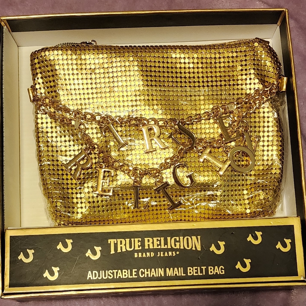 Gold Chain Belt Bag NWT True Religion